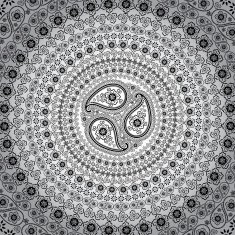 Paisley circle background Vector Oriental motif N2
