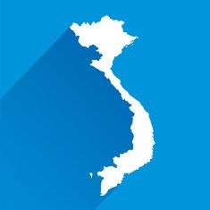 Blue Vietnam map Icon