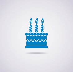 Vector Birthday Cake Icon N3