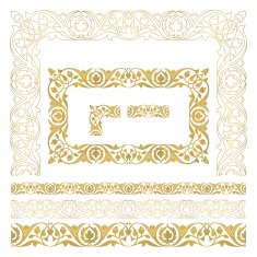 Seamless floral tiling border N4