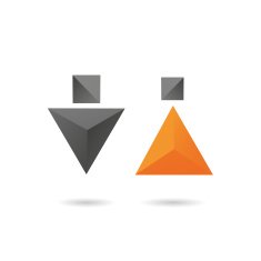 Man and woman abstract isolated on a white backgrounds N3