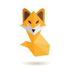 Fox abstract isolated on a white background vector illustration N3