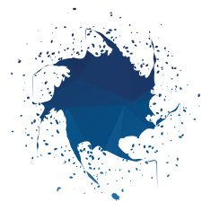 Swirl-Shaped Ink Splatter