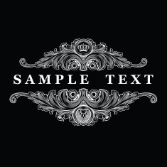 Decorative Vintage Ornate Banner N6