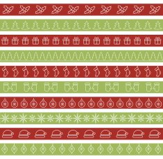 Christmas seamless borders for holiday design
