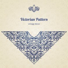 Vector floral vignette in Victorian style N5