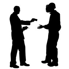 Vector silhouette of couple N391