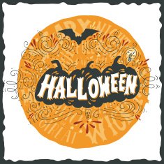 Halloween poster with hand lettering N3