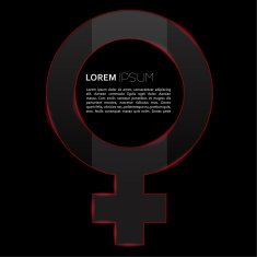 Luminous sign of the feminine