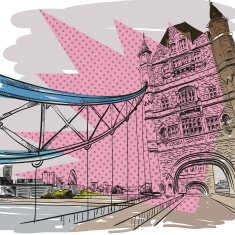 London bridge hand drawn vector illustration N3