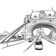 London bridge hand drawn vector illustration N5
