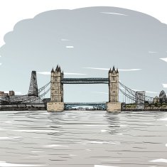 London bridge hand drawn vector illustration N6