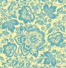 turquoise floral seamless pattern N2