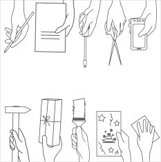 Vector Set with hands