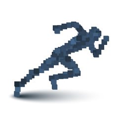 Abstract Running Human Silhouette