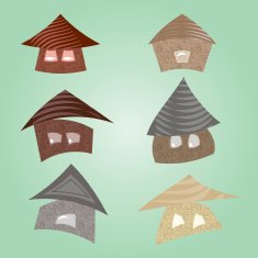 home collection stylized of vector icons