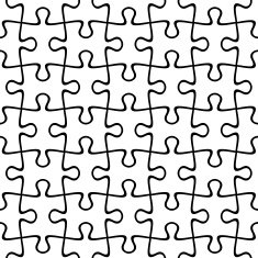 Jigsaw puzzle seamless background Vector illustration