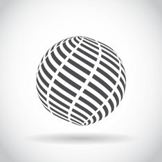 Abstract swirl sphere globe symbol N4