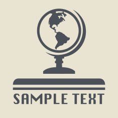 Earth globe icon or sign N2