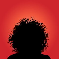 Curly Hair Silhouette Woman N2