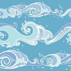 Sea waves Seamless background N19