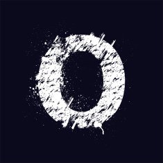 Grunge letter O