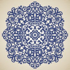 Vector baroque ornament in Victorian style N74