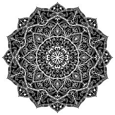 Silhouette of traditional ornament N2
