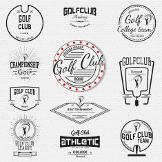 Golf badges logos and labels for any use N2