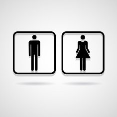 Vector a man and lady toilet sign Illustration EPS10 N24