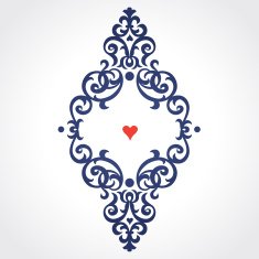 Vector baroque frame in Victorian style