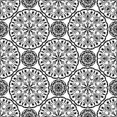 Medieval circular floral ornament