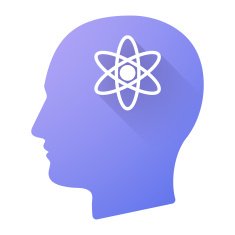 Male head icon with an atom N2
