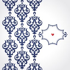Vector seamless border in Victorian style N50