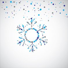 Vector watercolor snowflakes