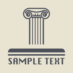 Antique architecture icon or sign
