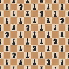 Seamless pattern of chess on chessboard
