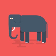 Elephant Animal Minimal Design N2