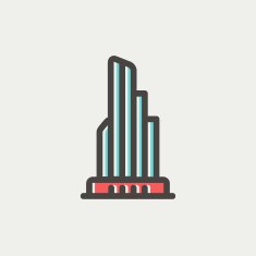 Office building thin line icon N5