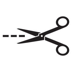 Scissors with cut lines N2
