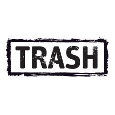 Black vector grunge stamp TRASH free image download