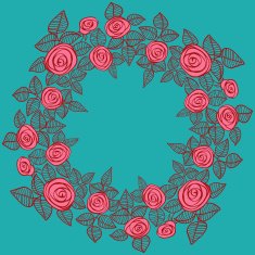 Beautiful wreath of roses N2