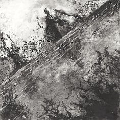 Man in boat black and white graphics for your design