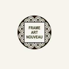 Premium Art Nouveau frame art deco monogram design element