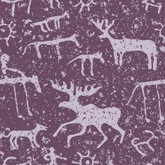 Cave art seamless pattern N2