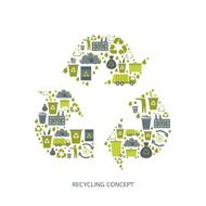 Recycling garbage icons N3