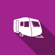 Auto trailers icon Vector Illustration