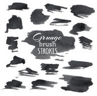 Vector set of grunge brush strokes N4