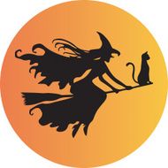 Witch on Broomstick N2