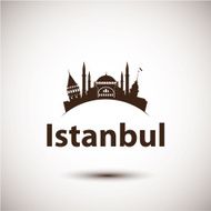 Vector silhouette of Istanbul Turkey N2